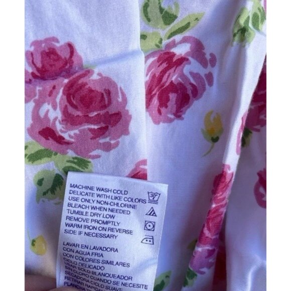 Vintage Blueberi Boulevard Girls Sz 12 Months Floral Dress Pink Red Rose - Picture 10 of 16